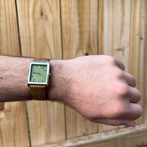 Breda Virgil Dress Watch Retro Croc-embossed Leather